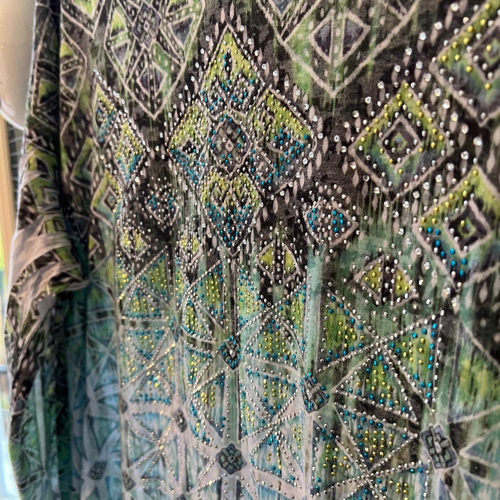 Jess & Jane Geometric Patterned Asymmetrical Tuni… - image 3